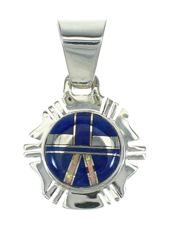 Silver Opal And Lapis Southwestern Pendant YX70397